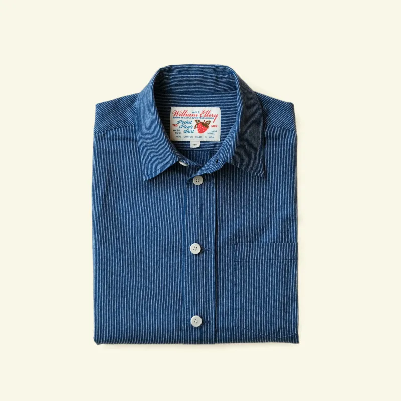 Pocket Picnic Shirt (Striped Rope) made by William Ellery