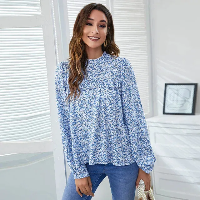 Chic Blue Boho Blouse sold by Boho Mood