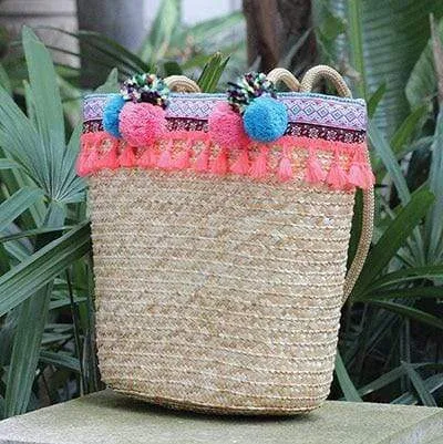 Picnic Boho Straw Bag sold by Boho Mood product image thumbnail 2