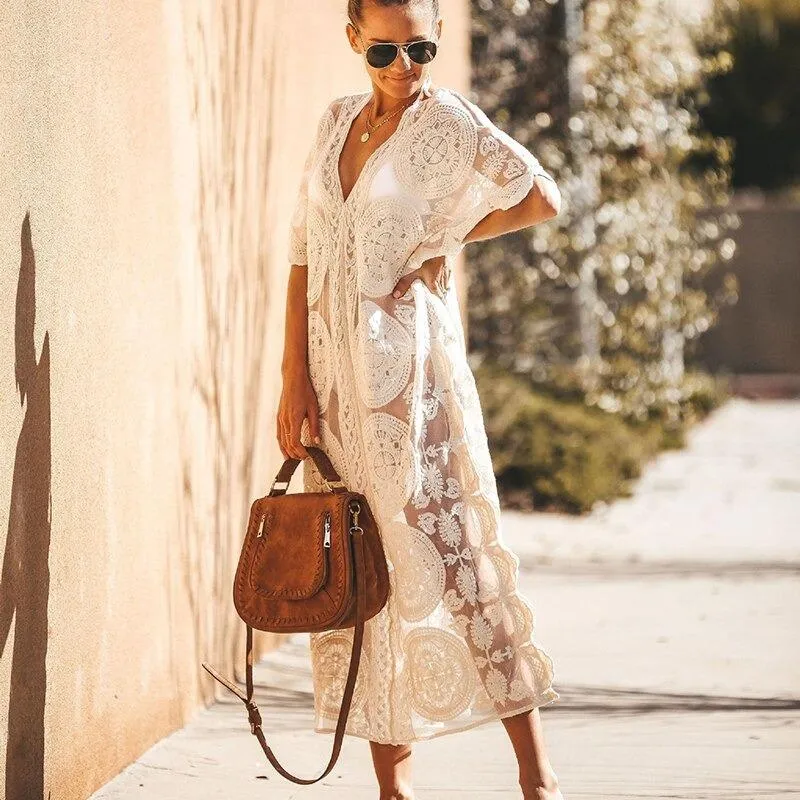 Boho Lace Beach Dress sold by Boho Mood product image thumbnail 3