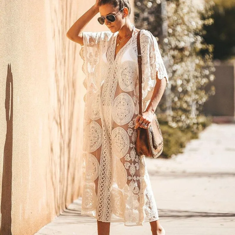 Boho Lace Beach Dress sold by Boho Mood