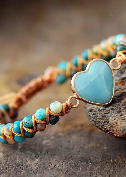 Boho Bracelet - Blue Heart sold by Boho Mood product image thumbnail 2