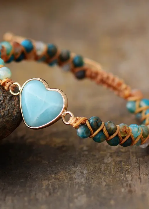 Boho Bracelet - Blue Heart sold by Boho Mood product image thumbnail 3