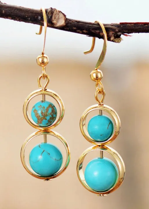 Gold Boho Dangle Earrings sold by Boho Mood product image thumbnail 5