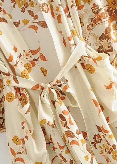 Pretty Yellow Floral Boho Kimono sold by Boho Mood product image thumbnail 4