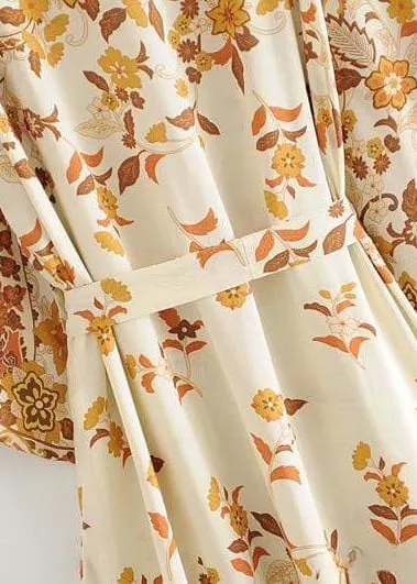 Pretty Yellow Floral Boho Kimono sold by Boho Mood product image thumbnail 5