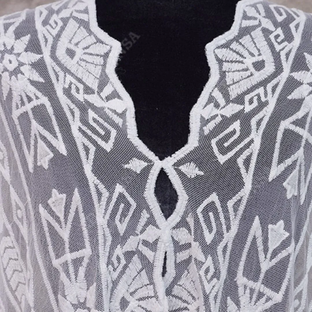 White Summer Beach Dress sold by Boho Mood product image thumbnail 4