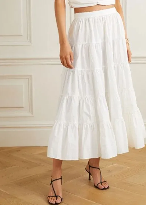 Long flared Boho skirt in solid color sold by Boho Mood product image thumbnail 3