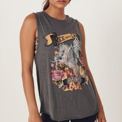 Boho Pegasus Black Tank Top sold by Boho Mood