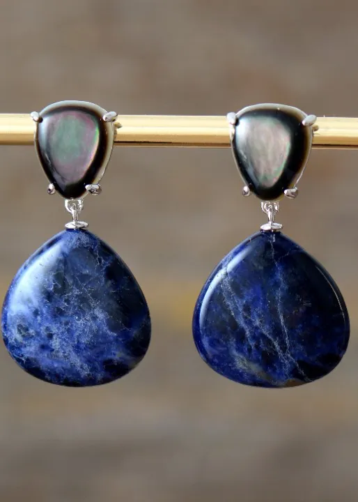 Boho Chic Earrings - Natural Stone sold by Boho Mood
