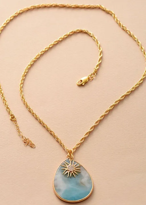Boho Pendant Necklace Gold Chain sold by Boho Mood