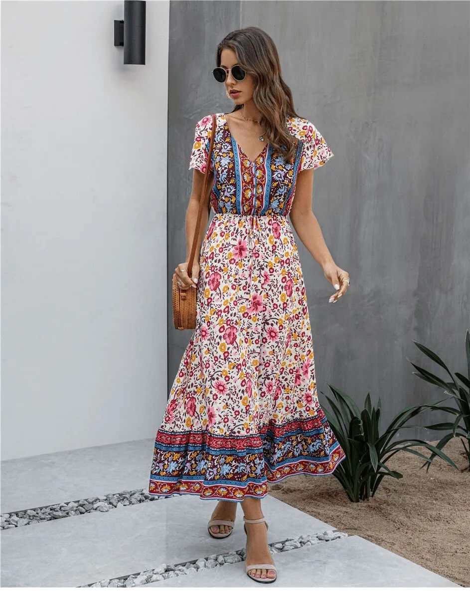 Boho Floral Maxi Dress sold by Boho Mood product image thumbnail 5