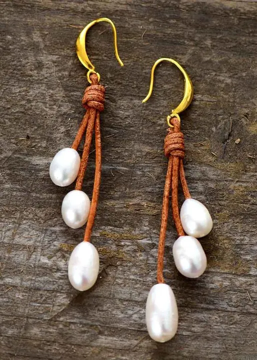 Boho Leather Earrings sold by Boho Mood