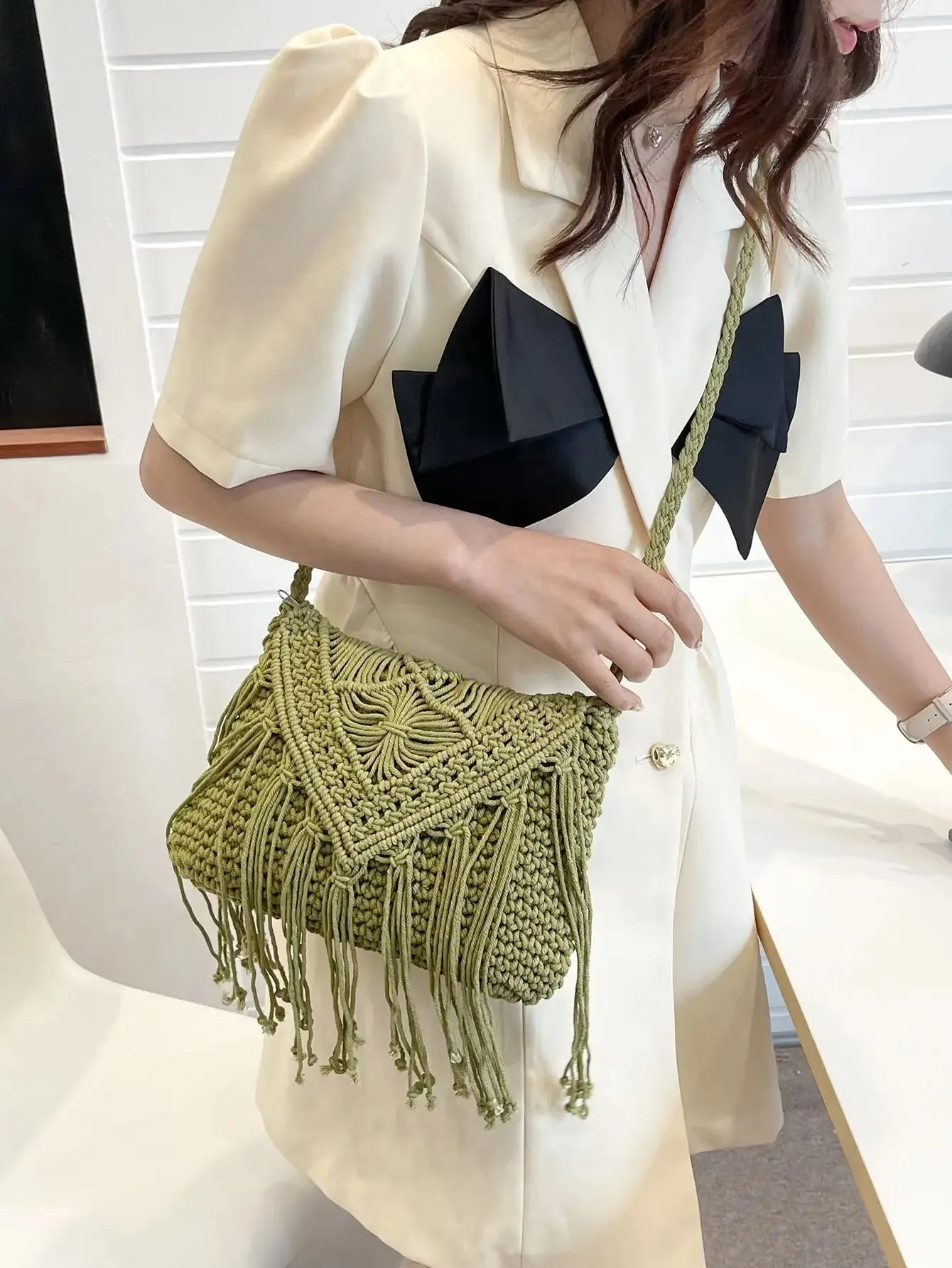Green Boho Crossbody Bag sold by Boho Mood product image thumbnail 4