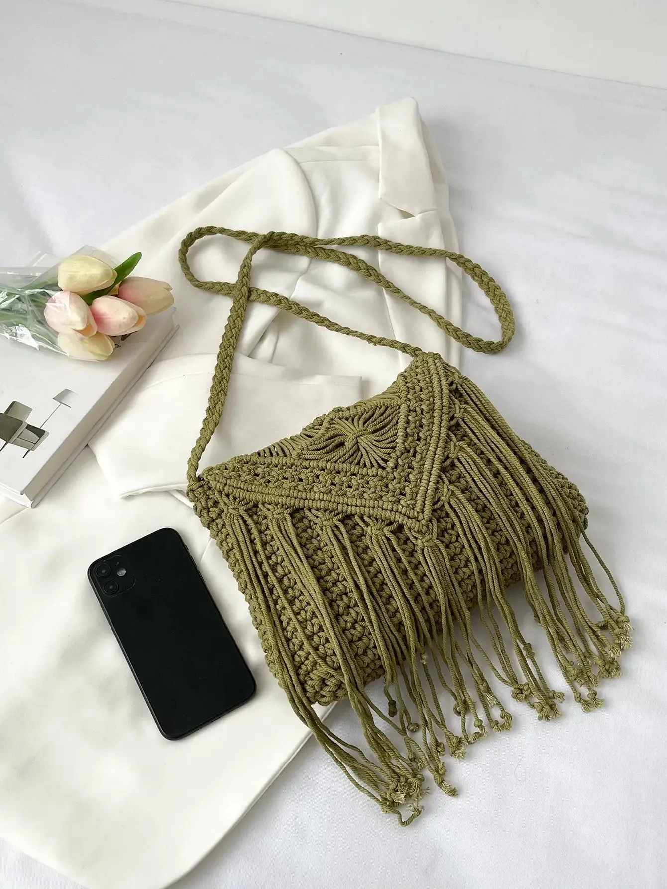 Green Boho Crossbody Bag sold by Boho Mood