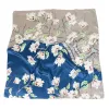 Blue Beige boho Scarf with floral pattern sold by Boho Mood