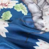 Blue Beige boho Scarf with floral pattern sold by Boho Mood