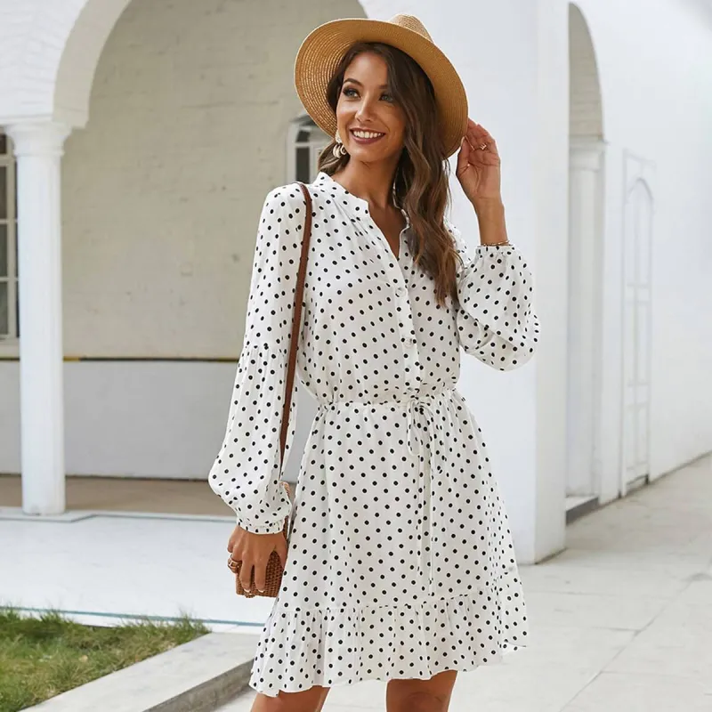 Boho Baba Cool Dress with polka dots sold by Boho Mood