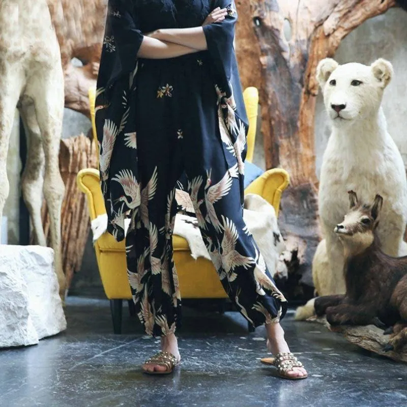 Boho Loose Pant Streetwear Casual dove print sold by Boho Mood