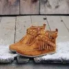 Boho Fringes Stud Boots sold by Boho Mood