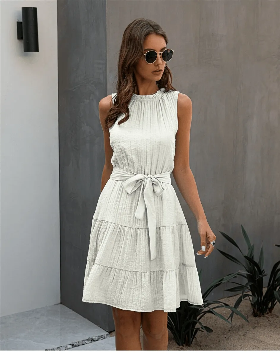 White Boho Chic Mini Dress sold by Boho Mood product image thumbnail 3