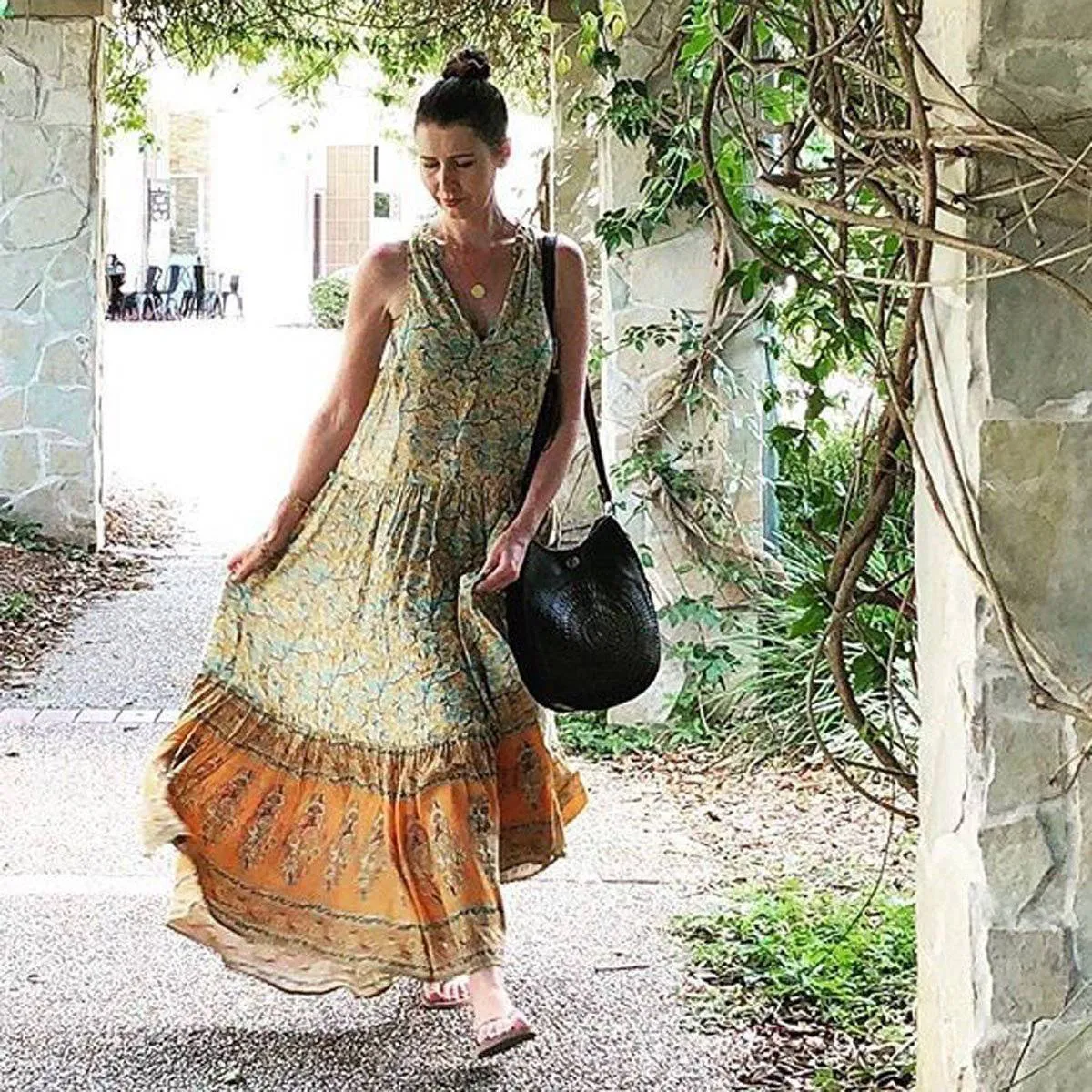 Maxi Hippie 60s Dress sold by Boho Mood product image thumbnail 2