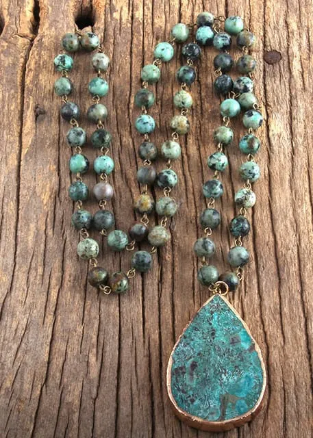 Long Boho Necklace Natural Stone sold by Boho Mood product image thumbnail 4