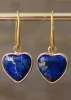 Boho Dangle Earrings Heart Jaspers sold by Boho Mood