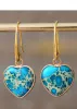 Boho Dangle Earrings Heart Jaspers sold by Boho Mood