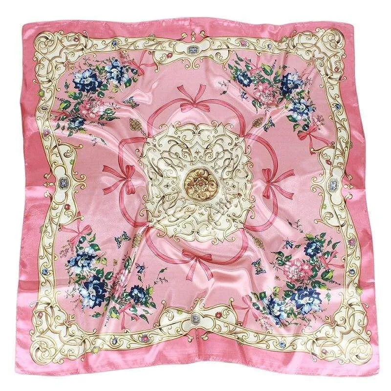 Boho Pink Scarf vintage floral printed sold by Boho Mood product image thumbnail 2