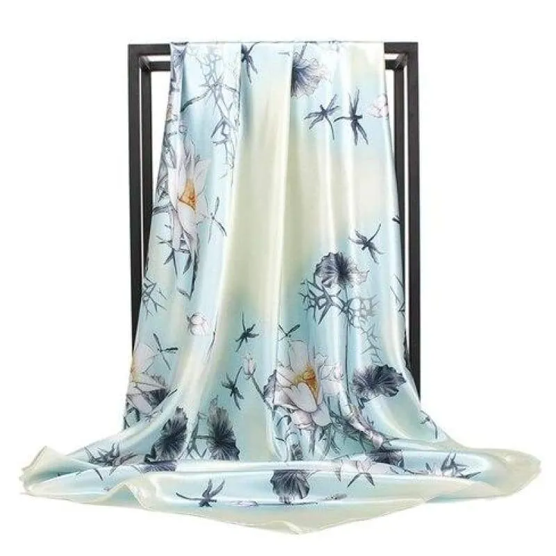Boho floral Scarf Trendy light blue sold by Boho Mood