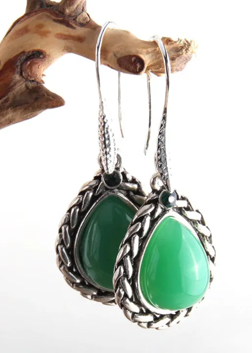 Black Silver Boho Dangle Earrings sold by Boho Mood product image thumbnail 2