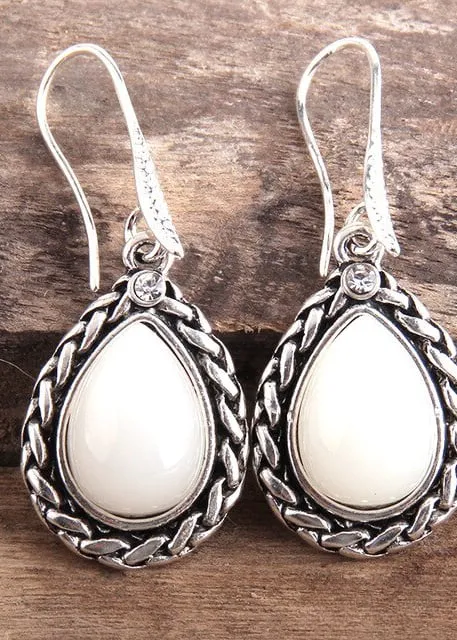 Black Silver Boho Dangle Earrings sold by Boho Mood product image thumbnail 4