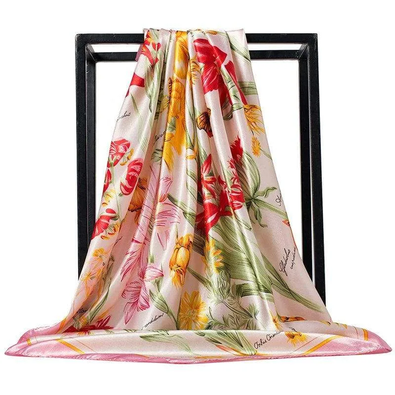 Boho chic pink floral Scarf sold by Boho Mood