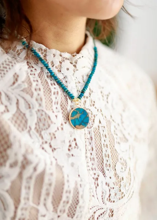 Elegant Boho Pendant Necklace sold by Boho Mood product image thumbnail 4
