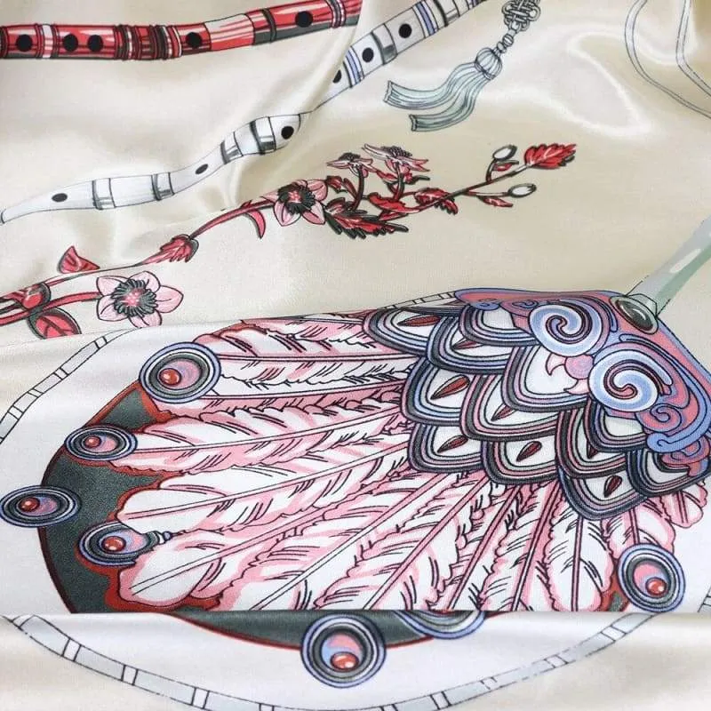 Fashionable Boho Beige Scarf Printed pattern sold by Boho Mood product image thumbnail 2