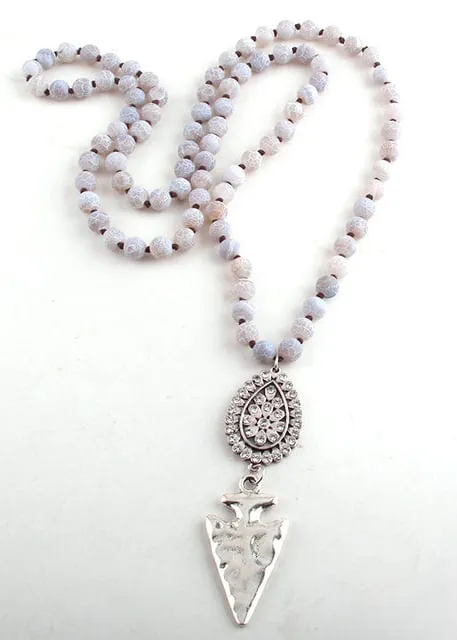 Long Boho Beads Necklace with Pendant sold by Boho Mood product image thumbnail 5