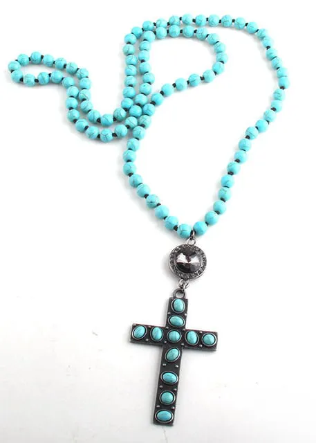 Long Boho Beads Necklace with Pendant sold by Boho Mood product image thumbnail 4