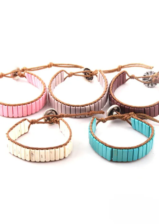 Leather Wrap Boho Style Bracelet sold by Boho Mood product image thumbnail 2