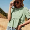 Boho Pleated Green Blouse sold by Boho Mood