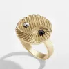 Boho Gold Twisted Chunky Rings sold by Boho Mood