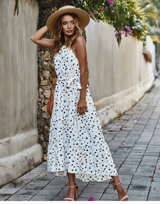 Long White Boho Dress sold by Boho Mood