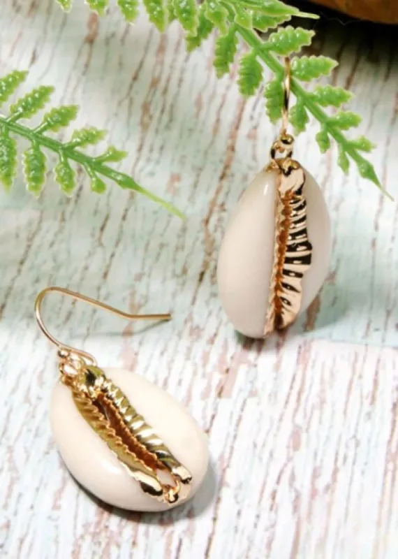 Boho Earrings - Natural Shell Gold sold by Boho Mood