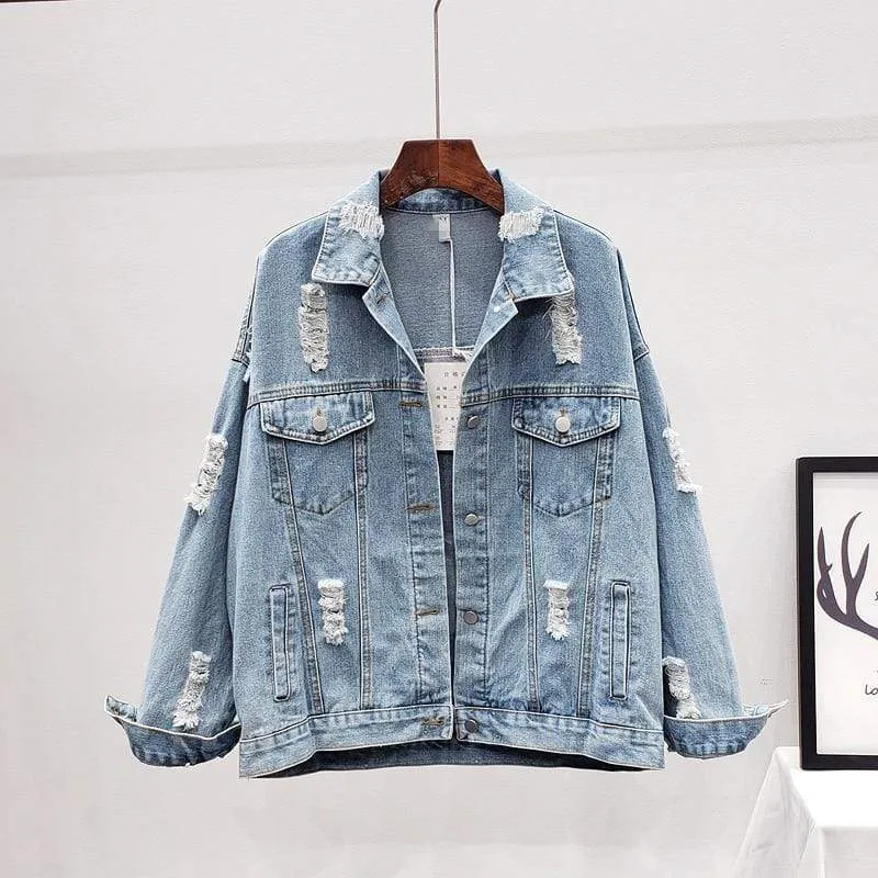 Hippie Torn Denim Flowered Jacket sold by Boho Mood product image thumbnail 3