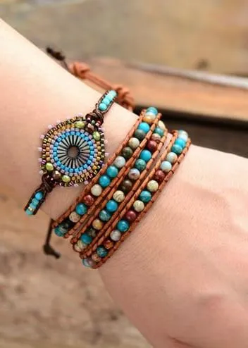 Leather Wrap Boho Bracelet for Womens sold by Boho Mood