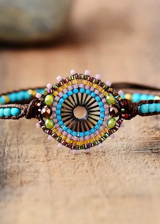 Leather Wrap Boho Bracelet for Womens sold by Boho Mood product image thumbnail 2