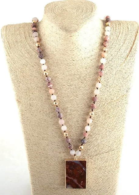 Boho Beaded Necklace Pendant sold by Boho Mood