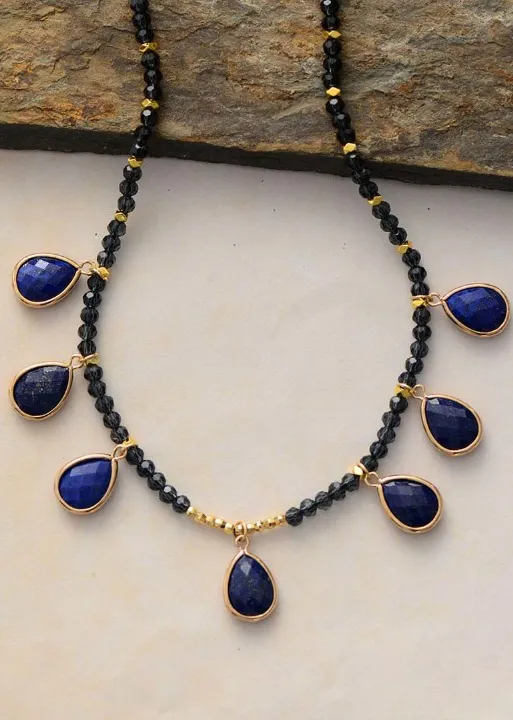 Boho Beads Necklace - Teardrop Pendant sold by Boho Mood product image thumbnail 3