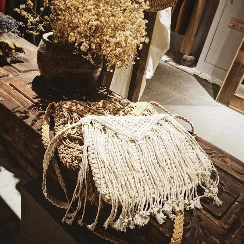 Boho Fringe Bag In Rope sold by Boho Mood product image thumbnail 4