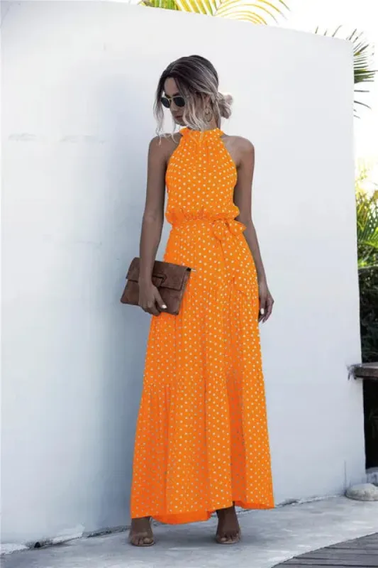 Orange Boho Maxi Dress sold by Boho Mood